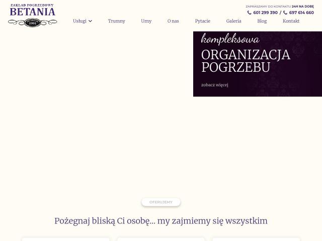 Zobacz Zakład Pogrzebowy BETANIA